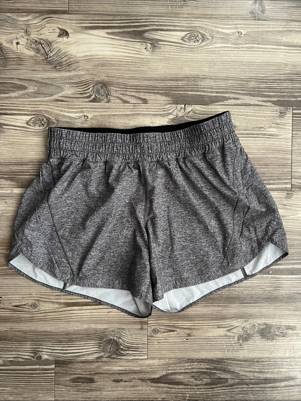Lululemon Track That Short *5" Heather Lux Multi Black Size 12 Liner Removed